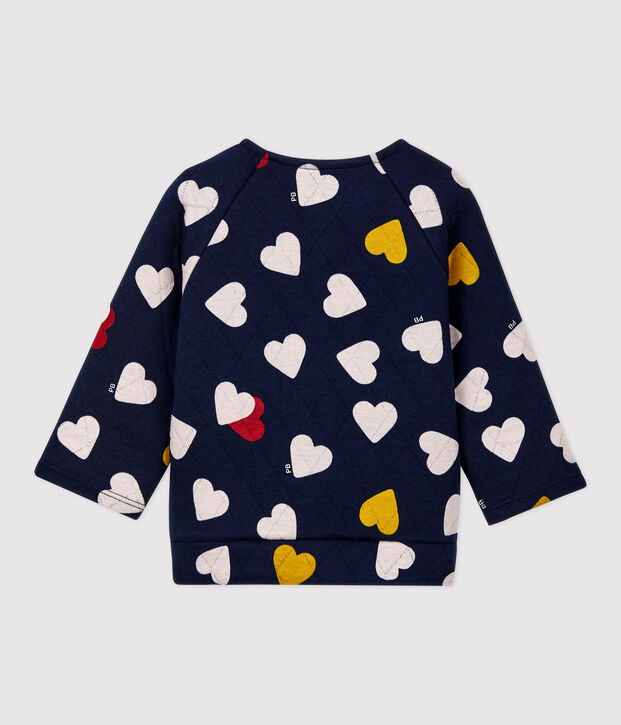 Cardigan matelass&eacute; b&eacute;b&eacute;. bleu/multicouleur